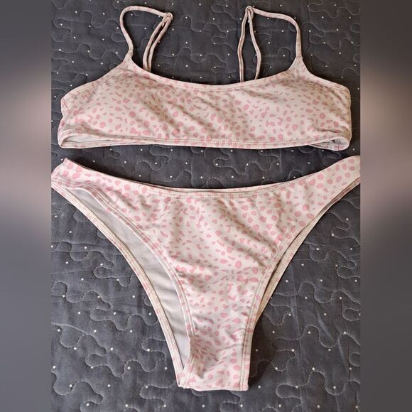 Shein pink and white bikini set size large - Picture 1 of 4